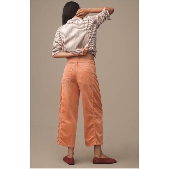 Anthropologie NWT Pilcro The Kenna Heritage Mid-Rise Corduroy Barrel Jean 25 - Picture 3 of 11